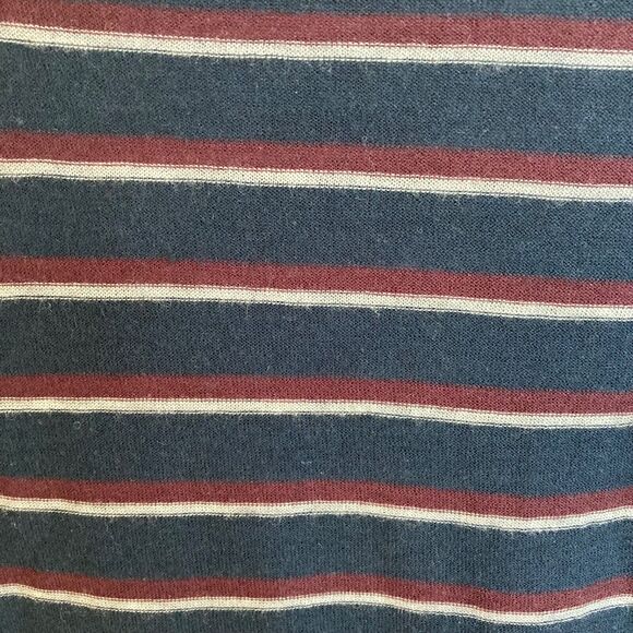 VINCE Women's Navy Wine Gray Stripe Wool Cashmere Soft Light Weight Sweater  XS - Picture 5 of 7